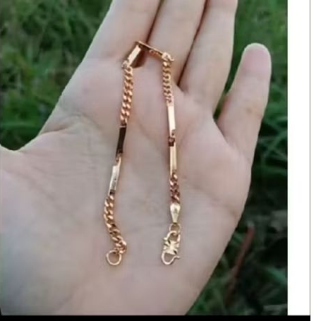 Gelang tangan model rantai balok titanium viral accessories wanita