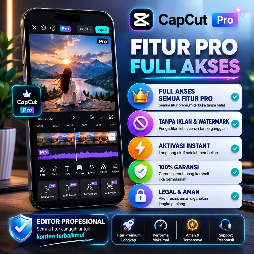 CAPCUT PRO TEMPLATE PREMIUM FULL AKSES