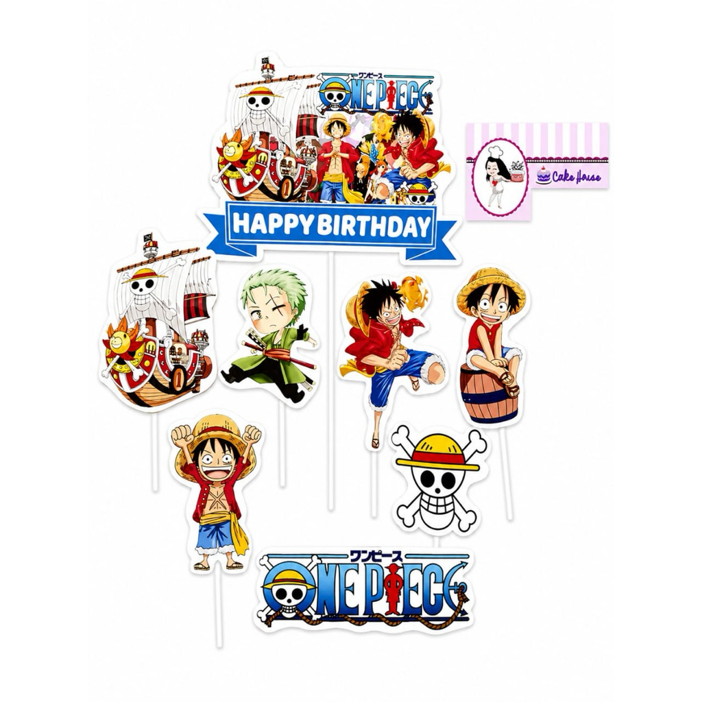 Cake topper kue one piece