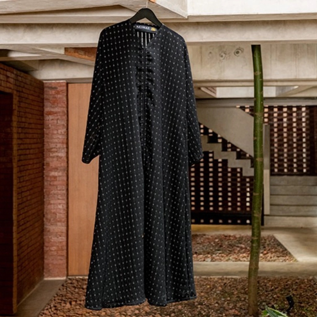 nehhat abaya black S