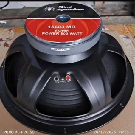 SPEAKER COMPONENT BLACK SPIDER BS 15603 BLACKSPIDER 15 INCH BS15603