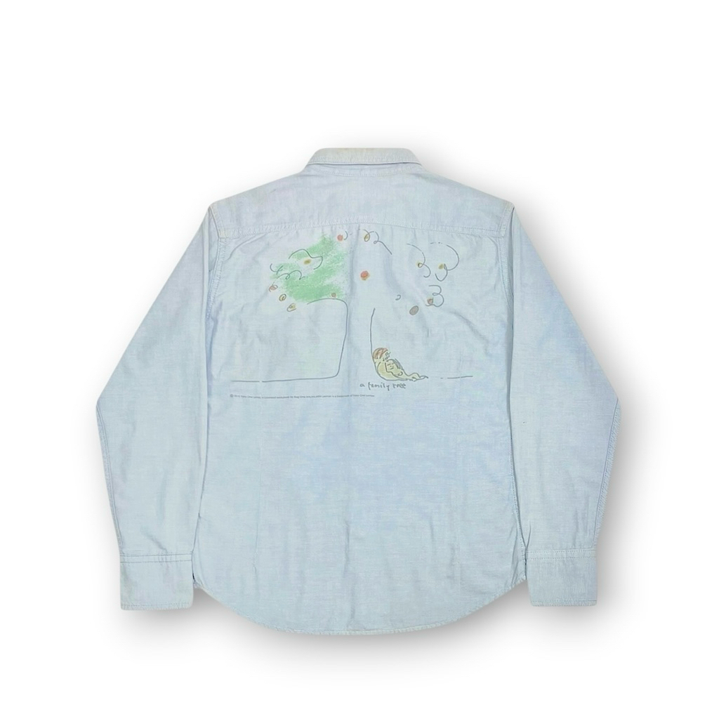 2010 Abahouse x John Lennon "A Family Tree" Vintage Chambray Western Shirt