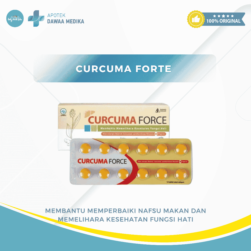 Curcuma Force Strip 12 Tablet Suplemen Penambah Nafsu makan Dewasa