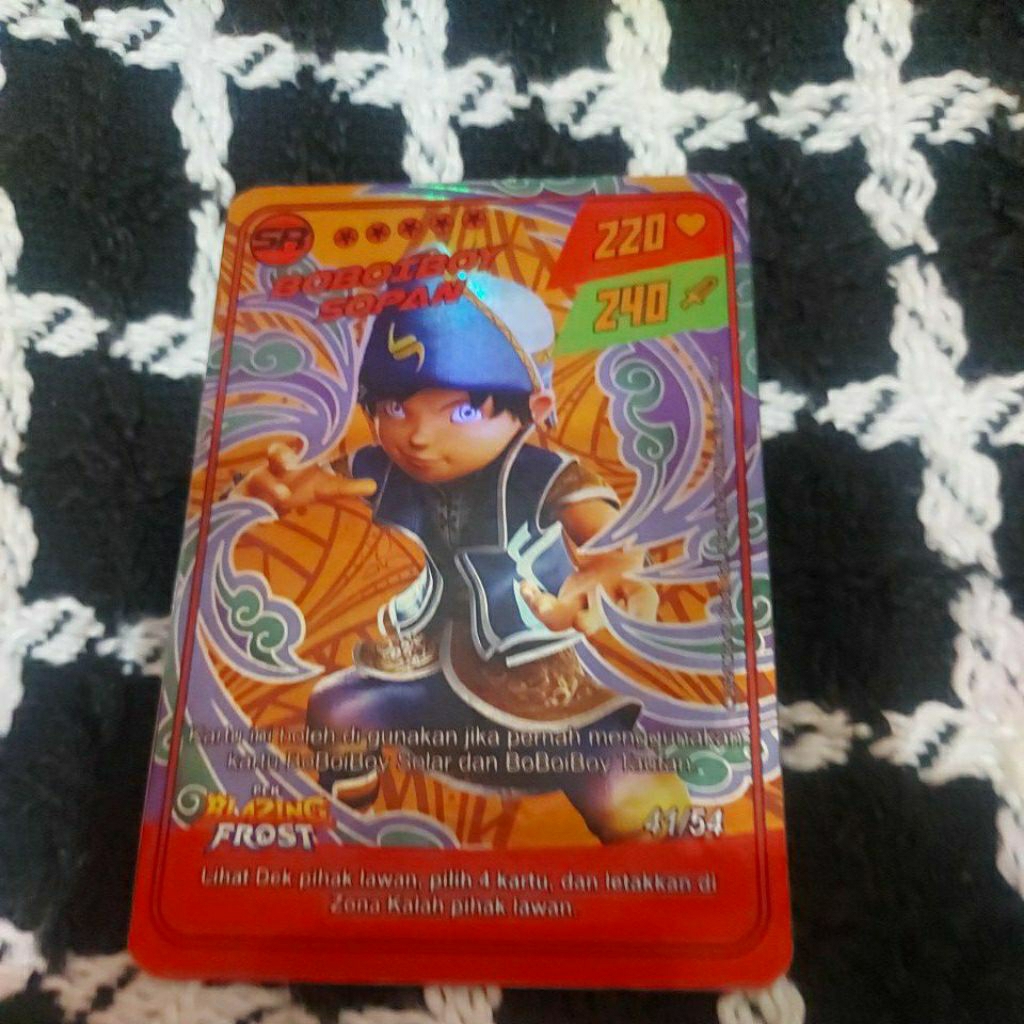 monsta galaxy card boboiboy sopan kard replika