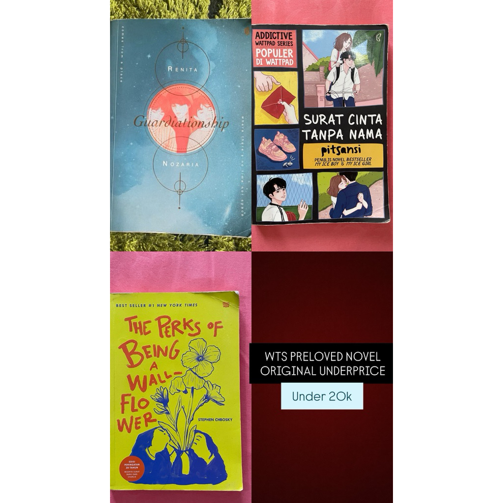 Preloved Novel Fantasi, Romantis, dan Fiksi Original