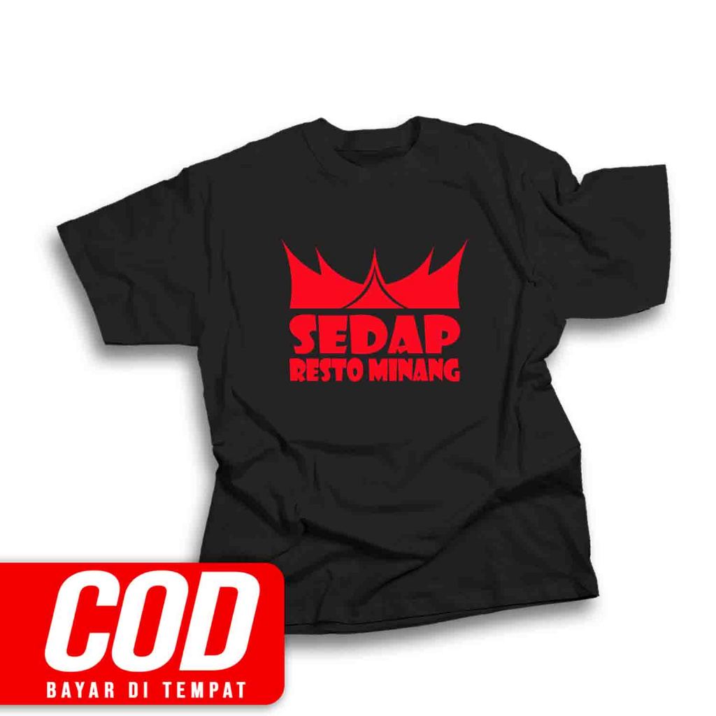 Kaos Pria RESTO MINANG Kaos Cotton Combed 30s