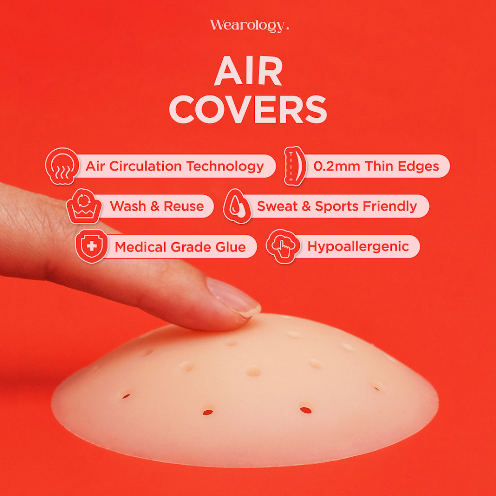 Wearology - Air Covers / Breathable Nipple Pads / Penutup Puting / Stiker Nipple