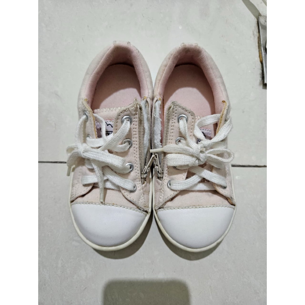PRELOVED SECOND PRIBADI ORI KIYO BABY GIRL KIDS SHOES - KAIRI WARNA BLUSH WITH BOX SEPATU ANAK BAYI 