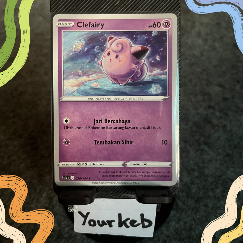 Clefairy C #30 Pokemon Indonesia Pedang & Perisai Set A