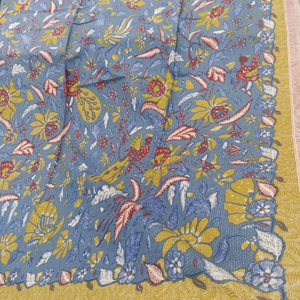 Kain Batik Jarik Panjang Motif Alam Biru Indigo
