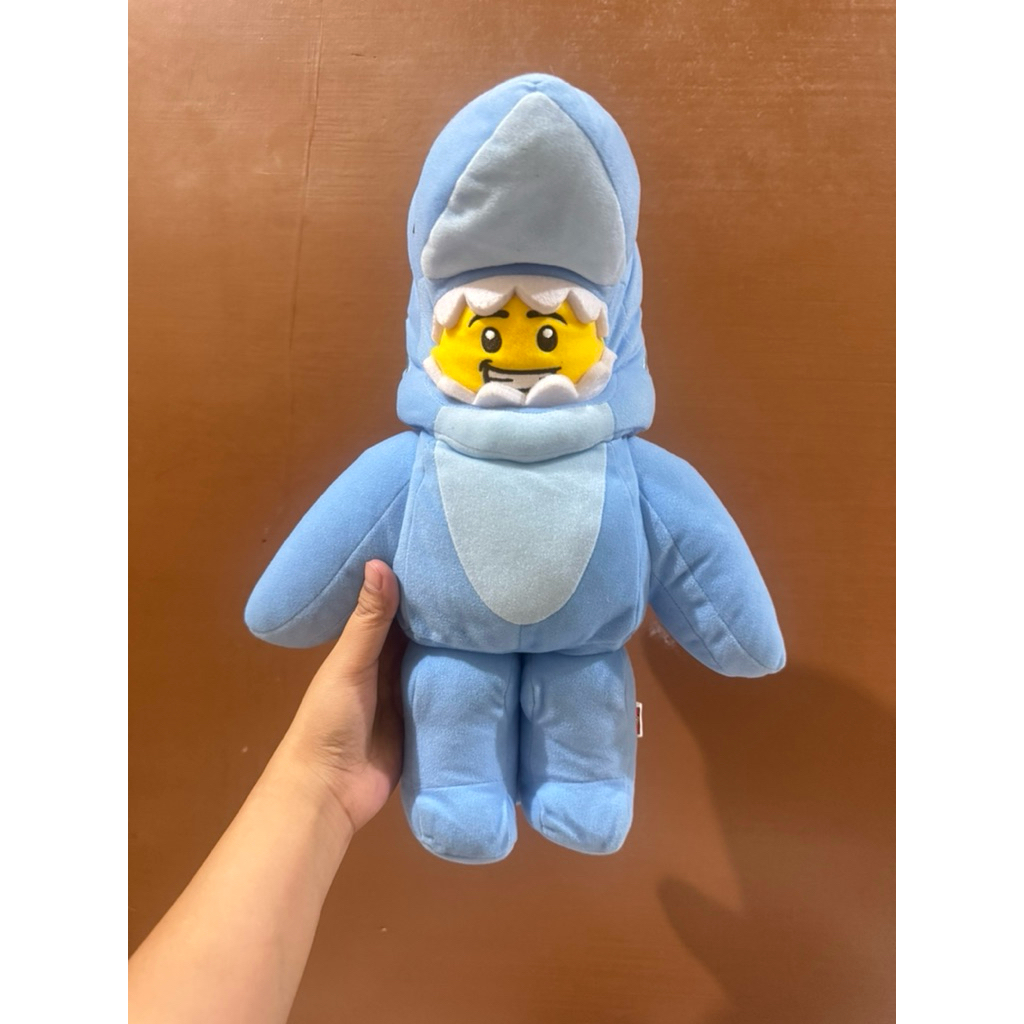 Boneka LEGO Kostum SHARK size 37cm Original / Boneka LEGO / Boneka LEGO SHARK / Boneka karakter LEGO