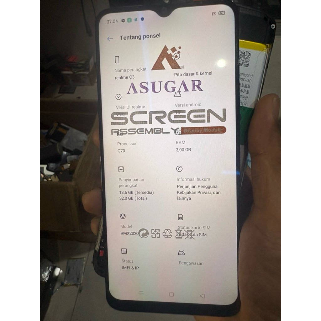 Mesin Realme c3 3/32 normal