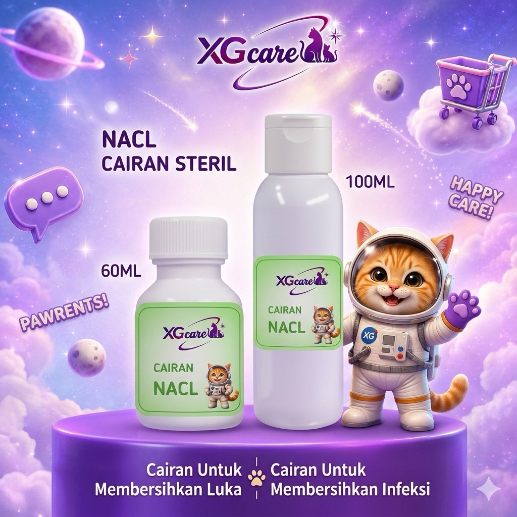 Cairan Steril NaCL / Cairan steril Luka kucing
