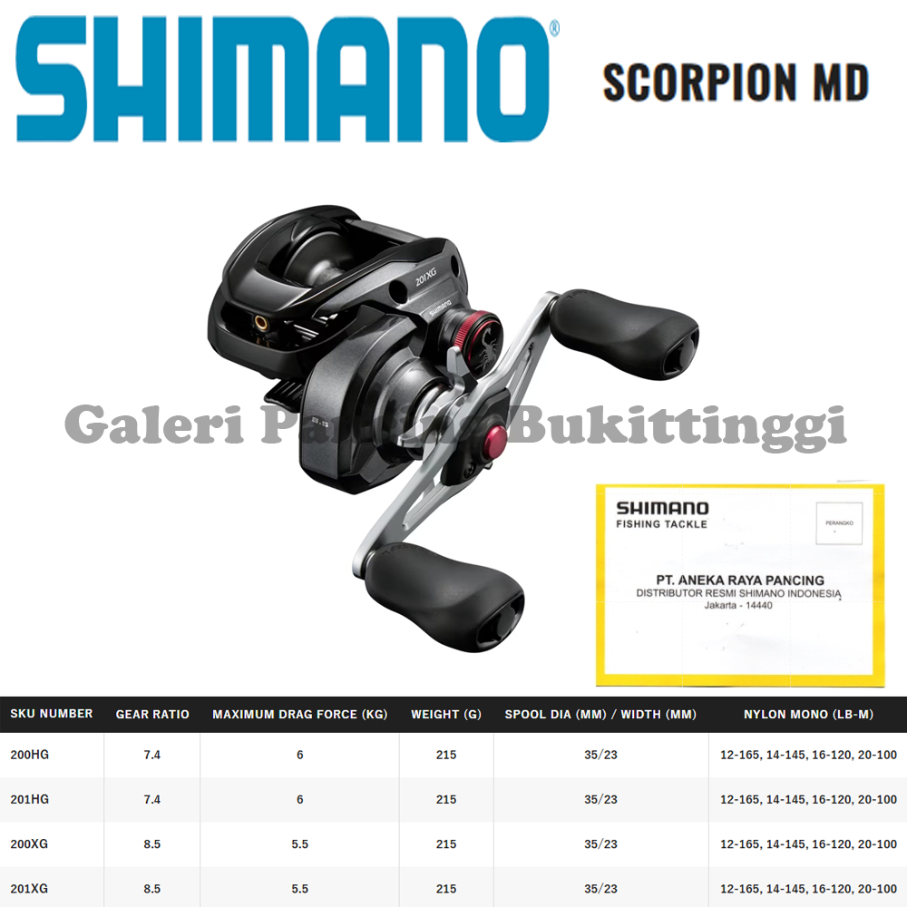 Reel BC Shimano Scorpion MD 201XG 2024