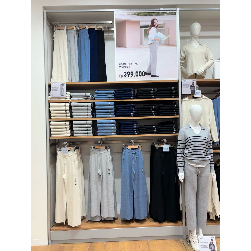 UNIQLO Celana Rajut Rib