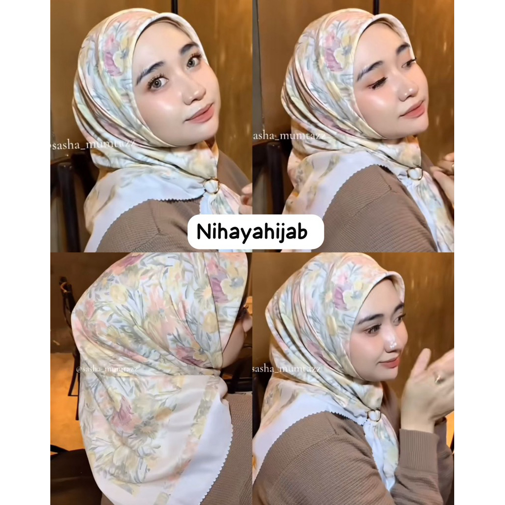 (KODE- BUNGA KALEM) NIHAYA HIJAB/VOAL DEEKA MOTIF/HIJAB SEGIEMPAT