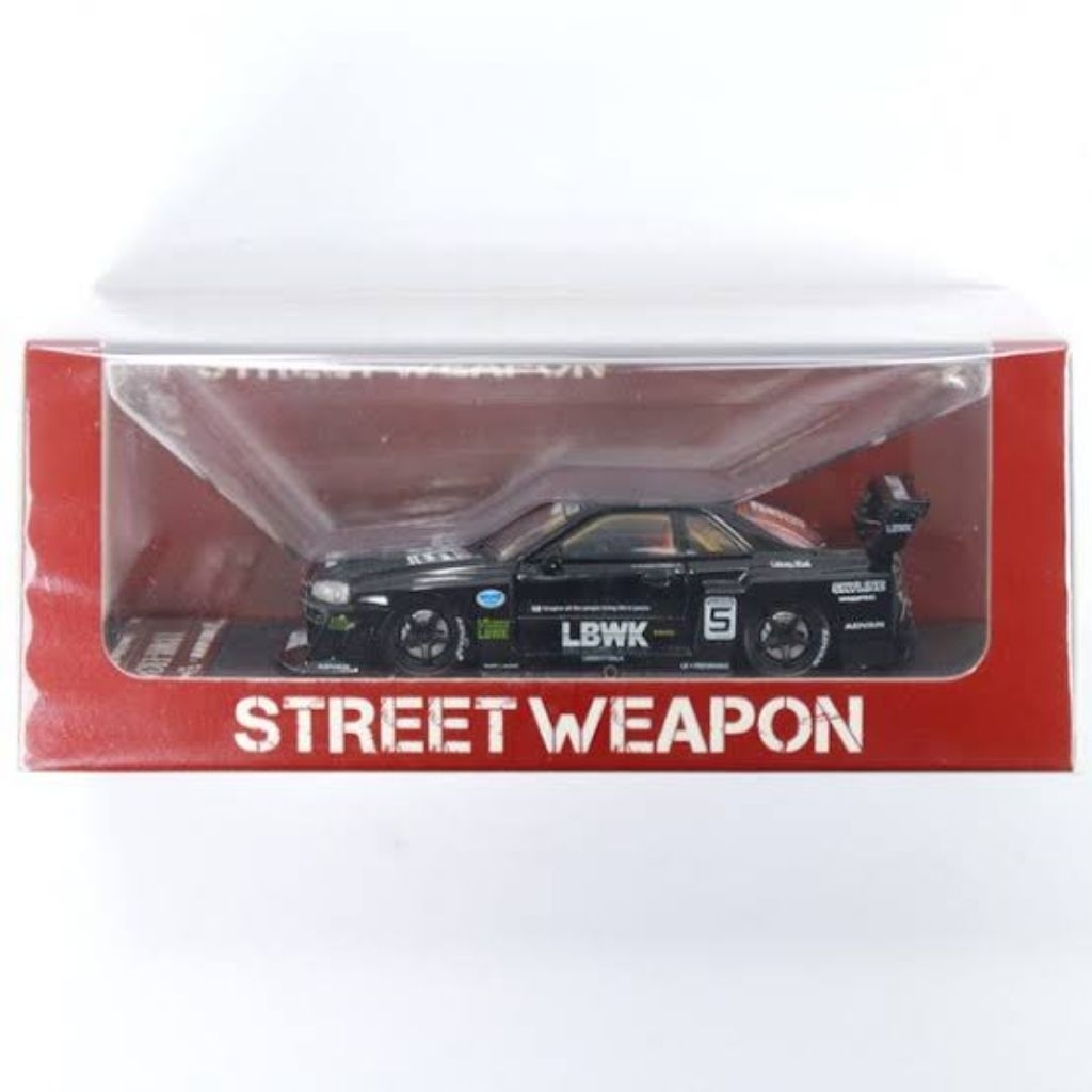 Street Weapon LB ER34 Super Silhouette Nissan skyline GTR R34 LBWK Black hitam cm model mini gt