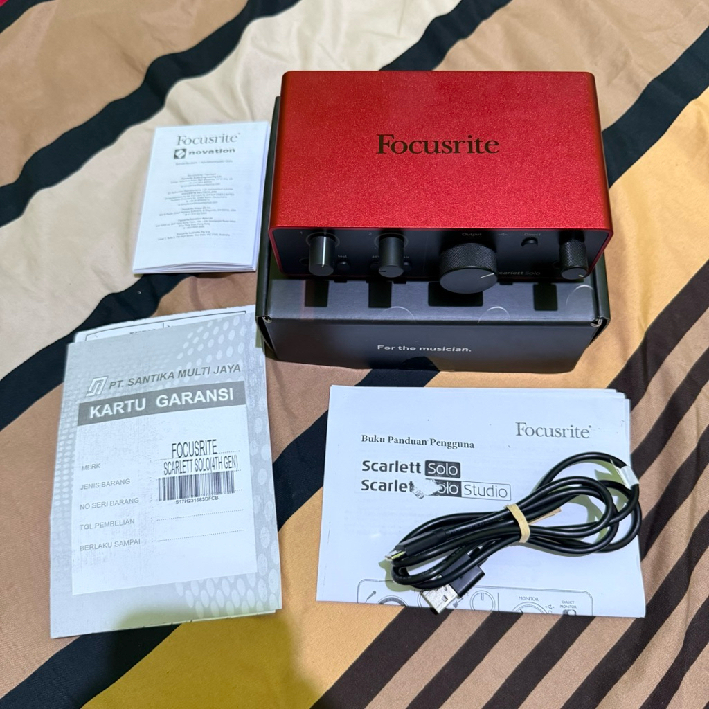 focusrite scarlett solo gen 4 second garansi