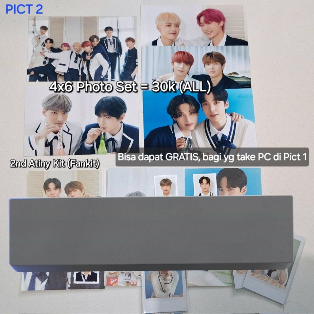 OFFICIAL ATEEZ Atiny Kit Fankit 4x6 Photo Set Seonghwa San Hongjoong Yunho Wooyoung Mingi Yeosang Jo