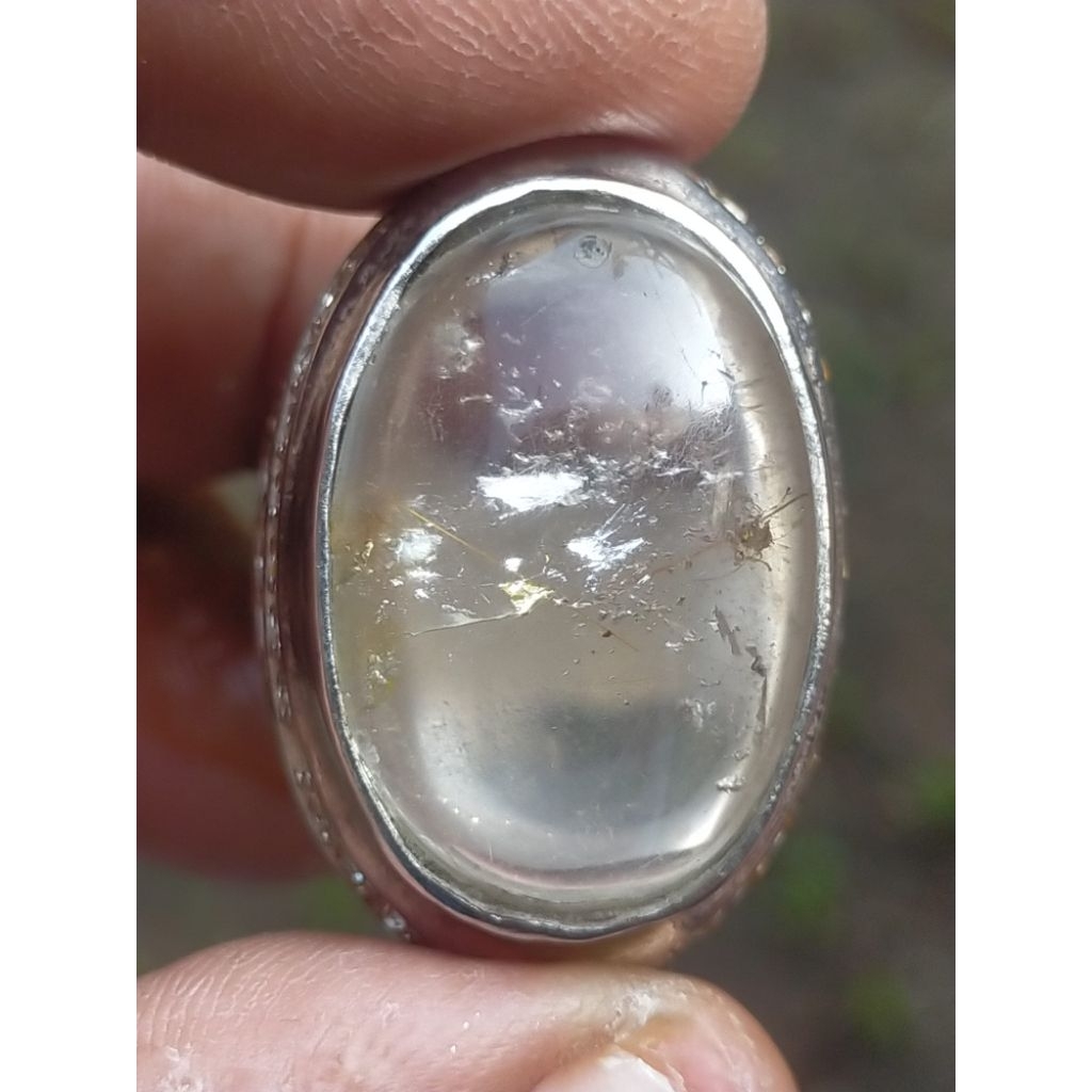 cincin batu natural kecubung es atau Kinyang es