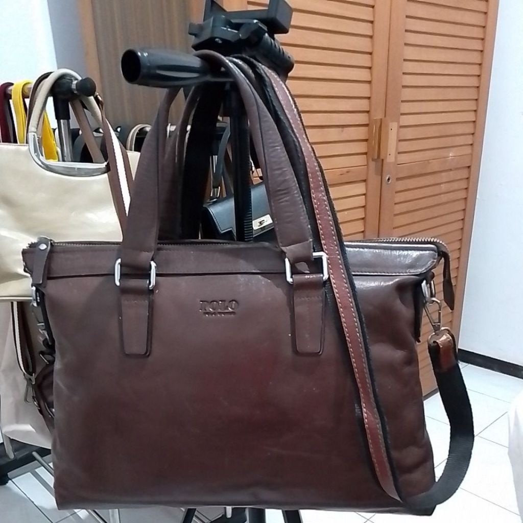 Tas Kerja Kulit Asli Brand POLO...