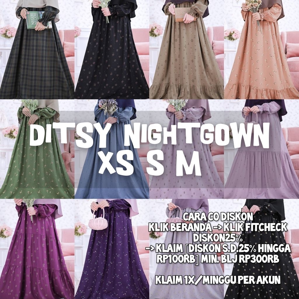 Ditsy, Reed Plum, Armmial Thistle, Cerese Sage, Lunee Dark Maroon, Masel Ink Black by Ditsy Official
