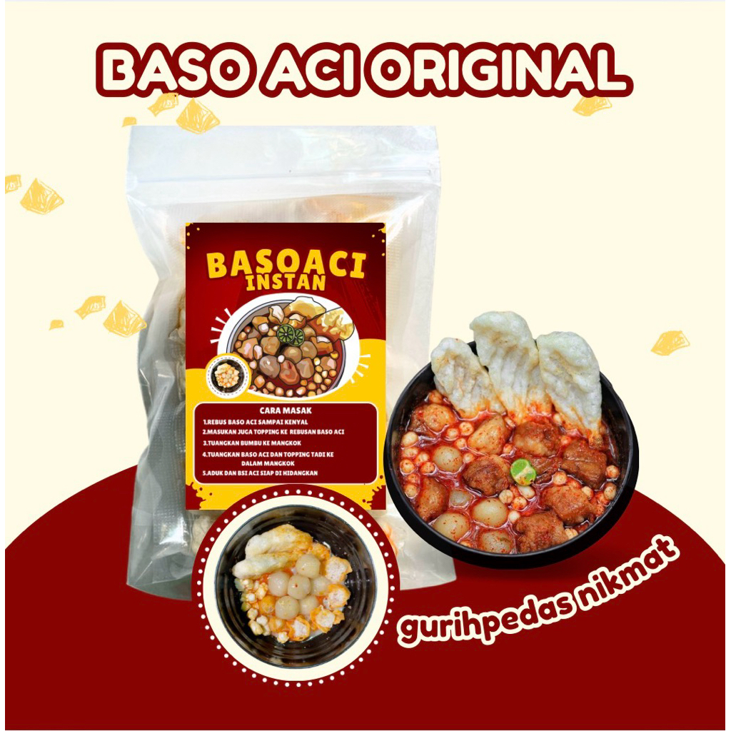 Baso Aci Instan Food|Baso Aci Original|Baso Aci Instan Mercon|Baso Aci Food