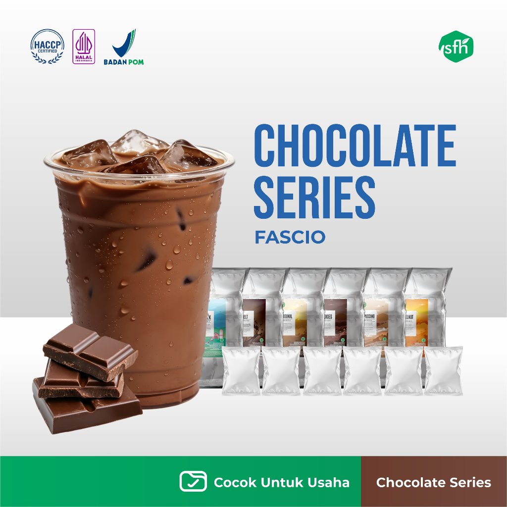 BUBUK MINUMAN COKLAT INCLUDE GULA BPOM & HALAL | POWDER DRINK CHOCOLATE 1 KG | KEMASAN 50 GR x 20 SA