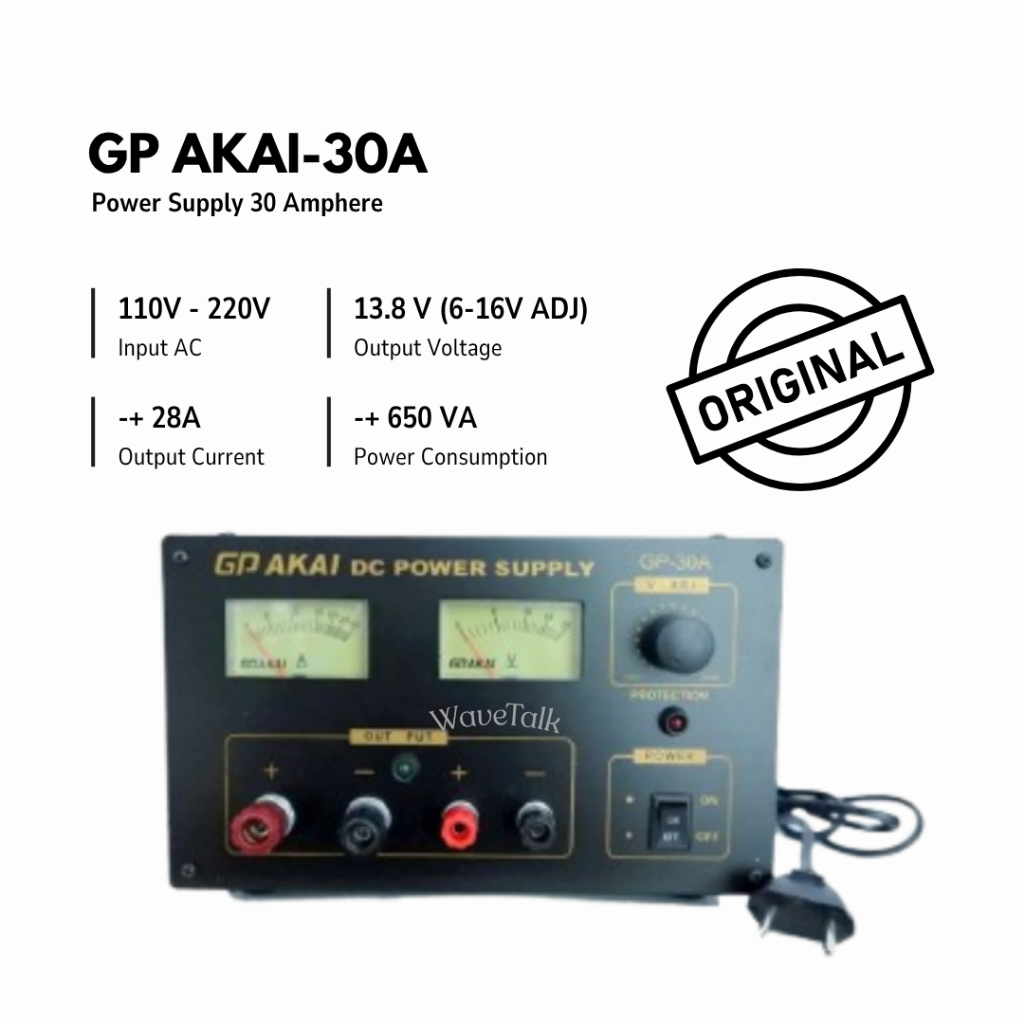 POWER SUPPLY GP AKAI 30A / GP-AKAI 30A / GP AKAI 30 AMPERE GP-30A / AP-30A 100% ORIGINAL & BARU
