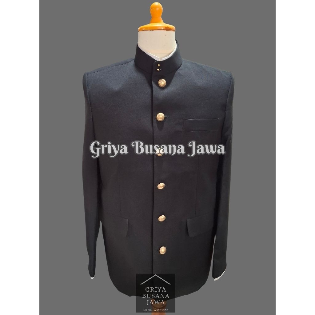Beskap Sunda Basofi Hitam Cokelat Polos