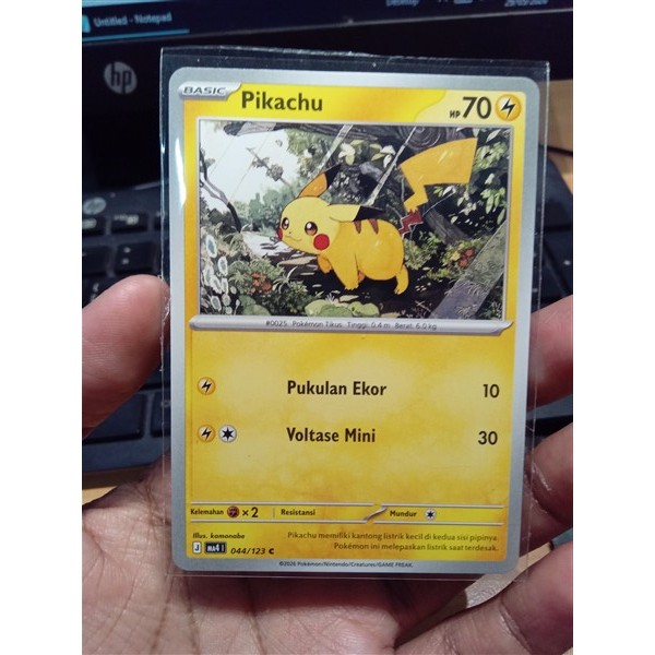KARTU MAINAN ANAK HIASAN UNTUK BINDER KOLEKSI POKEMON PIKACHU MA4