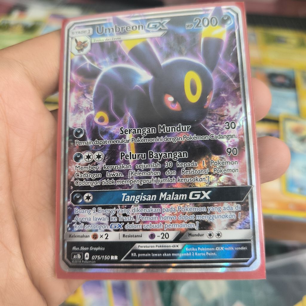 kartu Pokemon Umbreon GX 075/150 RR tcg indonesia