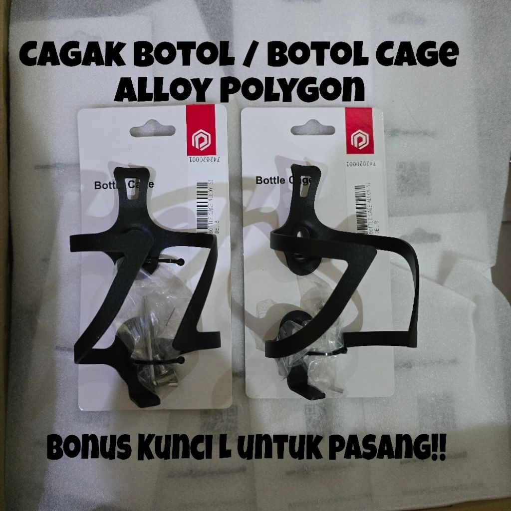 Bottle Cage Cagak Botol Polygon Alloy Sepeda Gunung MTB lipat Seli Minion Fixie Federal Gravel