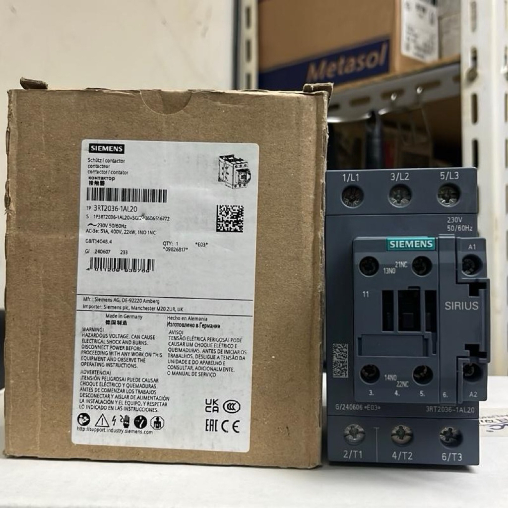 SIEMENS 3RT2036-1AL20 Contactor Siemens original