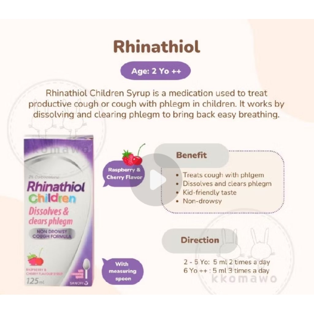 Syrup Obat Batuk Anak Berdahak Rhinatiol
