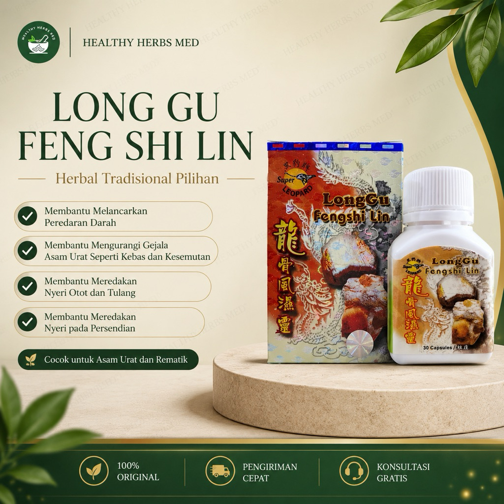 Obat Rematik Asam Urat Nyeri Sendi Long Gu Fengshi Lin