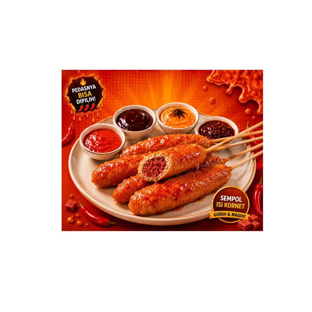 Sempol Ayam Isi Kornet Sapi - isi 13pcs - Frozen - Makanan