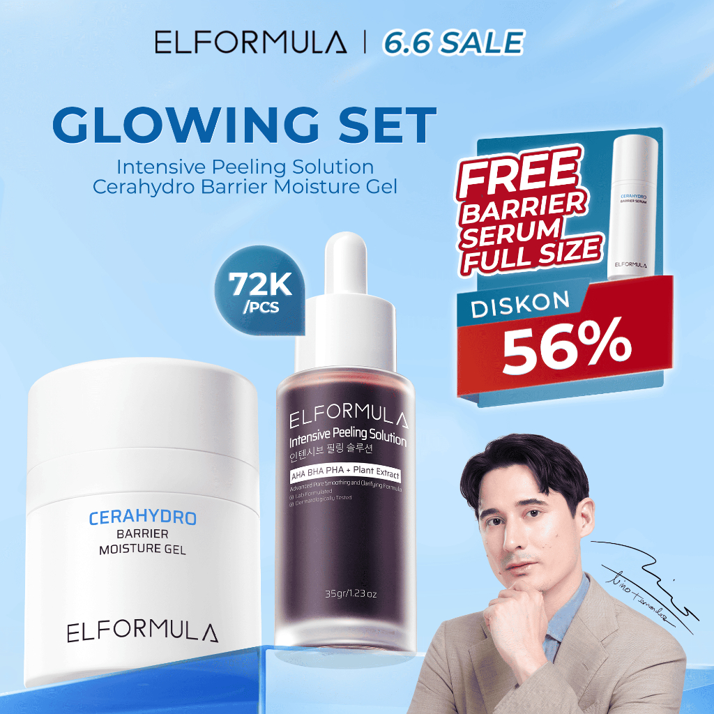 [FREE BARRIER SERUM] ELFORMULA Bundle 2in1 - Intensive Peeling Solution + CeraHydro Barrier Repair M