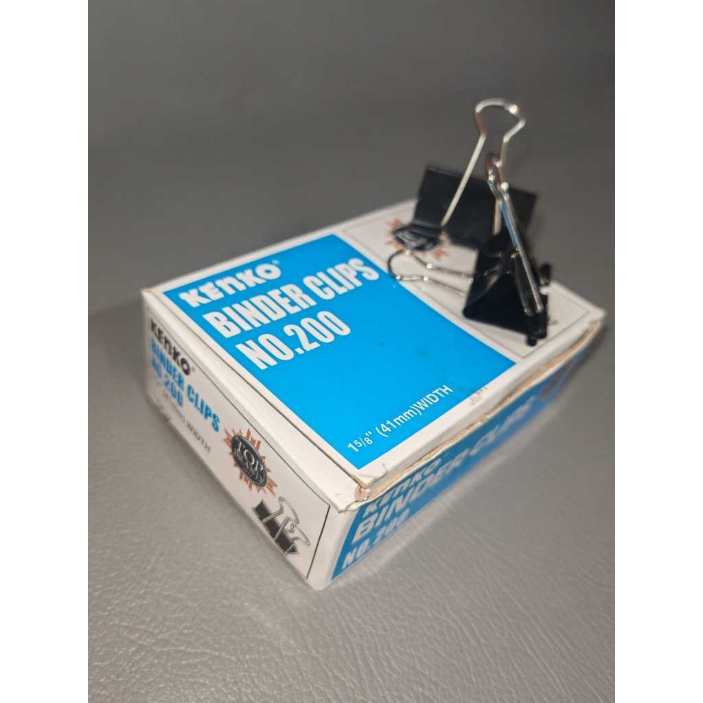 Kenko Penjepit Kertas Binder Clips No. 200/Lusin SECOND REAL PICT
