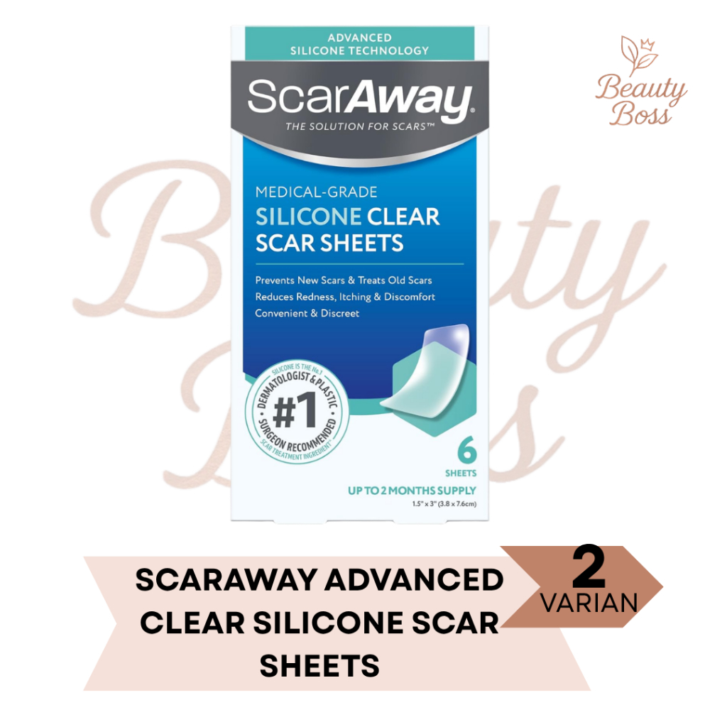 ScarAway Scar Away Advanced Clear Silicone Scar Sheets Hypertrophic Keloid Sheet Lembaran Pemudar Pe