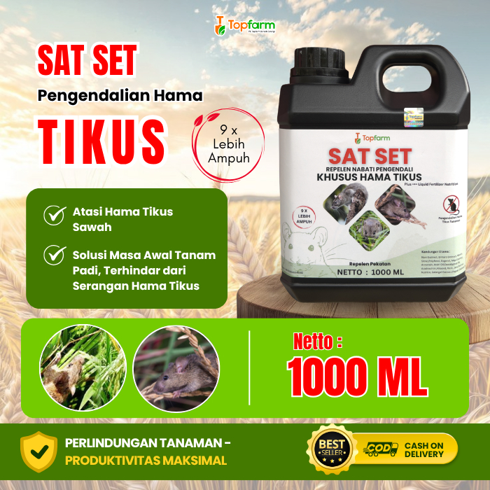 Pestisida Pengusir Tikus Sawah / Obat Pengendali Hama Tikus Padi Sawah / Pestisida Topfarm / Obat Ha