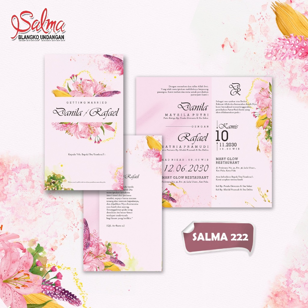 Blangko Undangan Kosong Terbaru 222 Motif Elegan