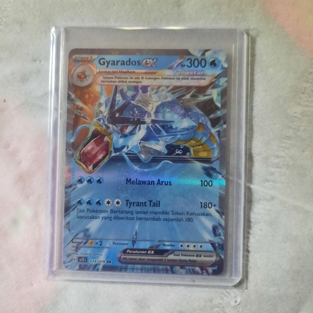 Gyarados ex rr pokemon card bahasa indonesia