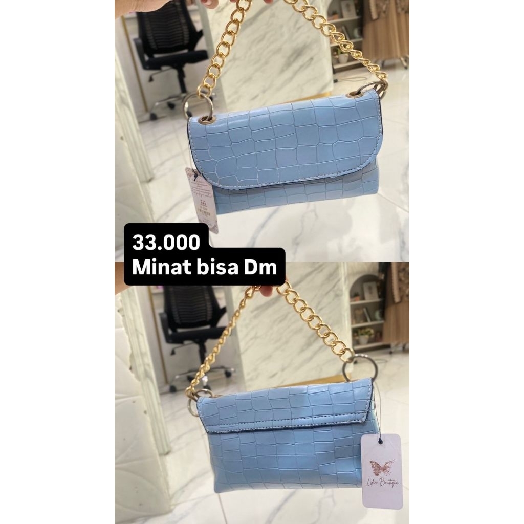 tas selempang croco mini rantai