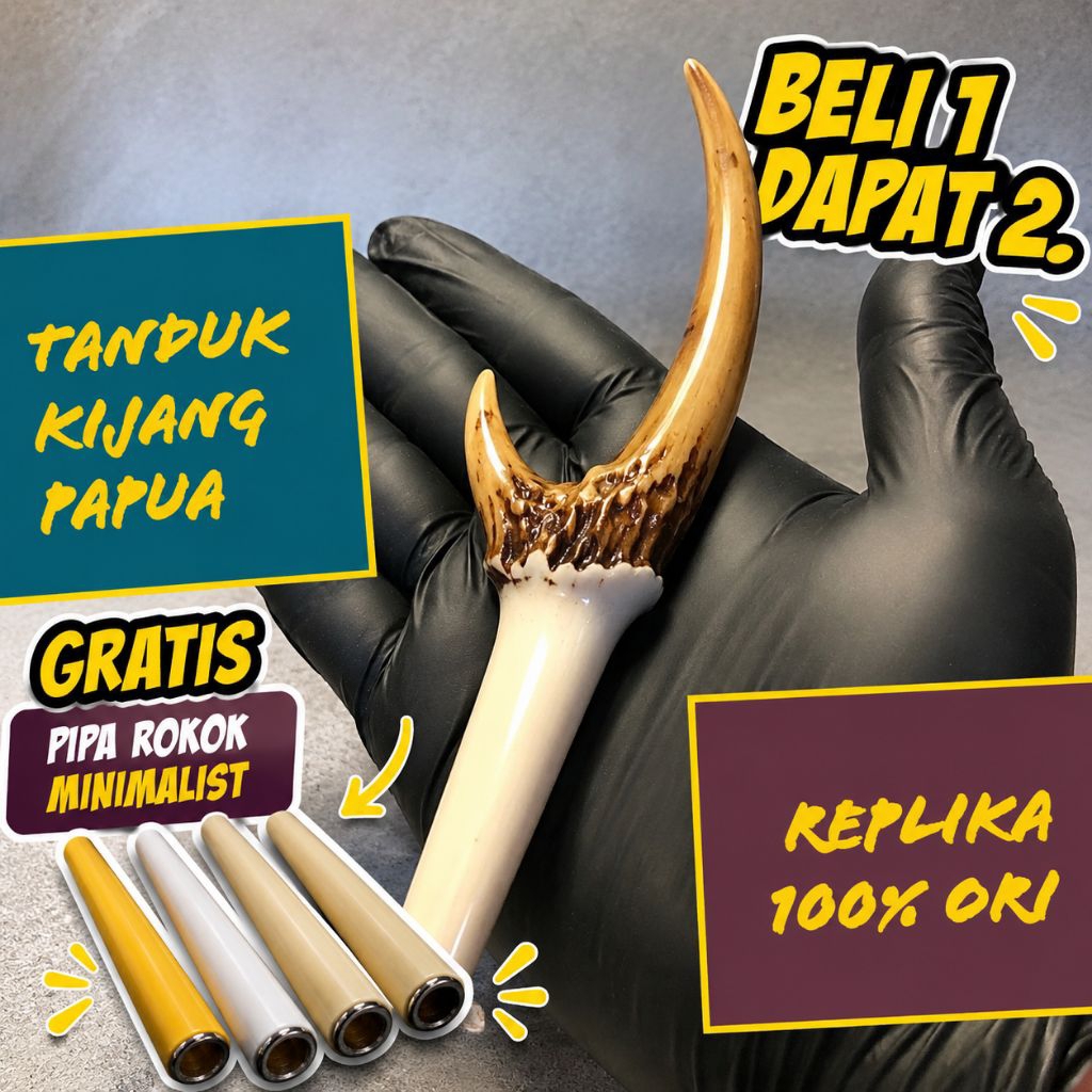 Pipa Rokok Tanduk Kijang Replika Super Premium