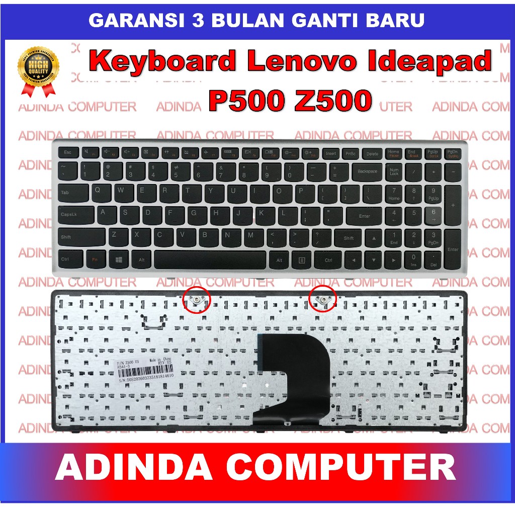 Keyboard Lenovo Ideapad P500 Z500 Z500a Z500g