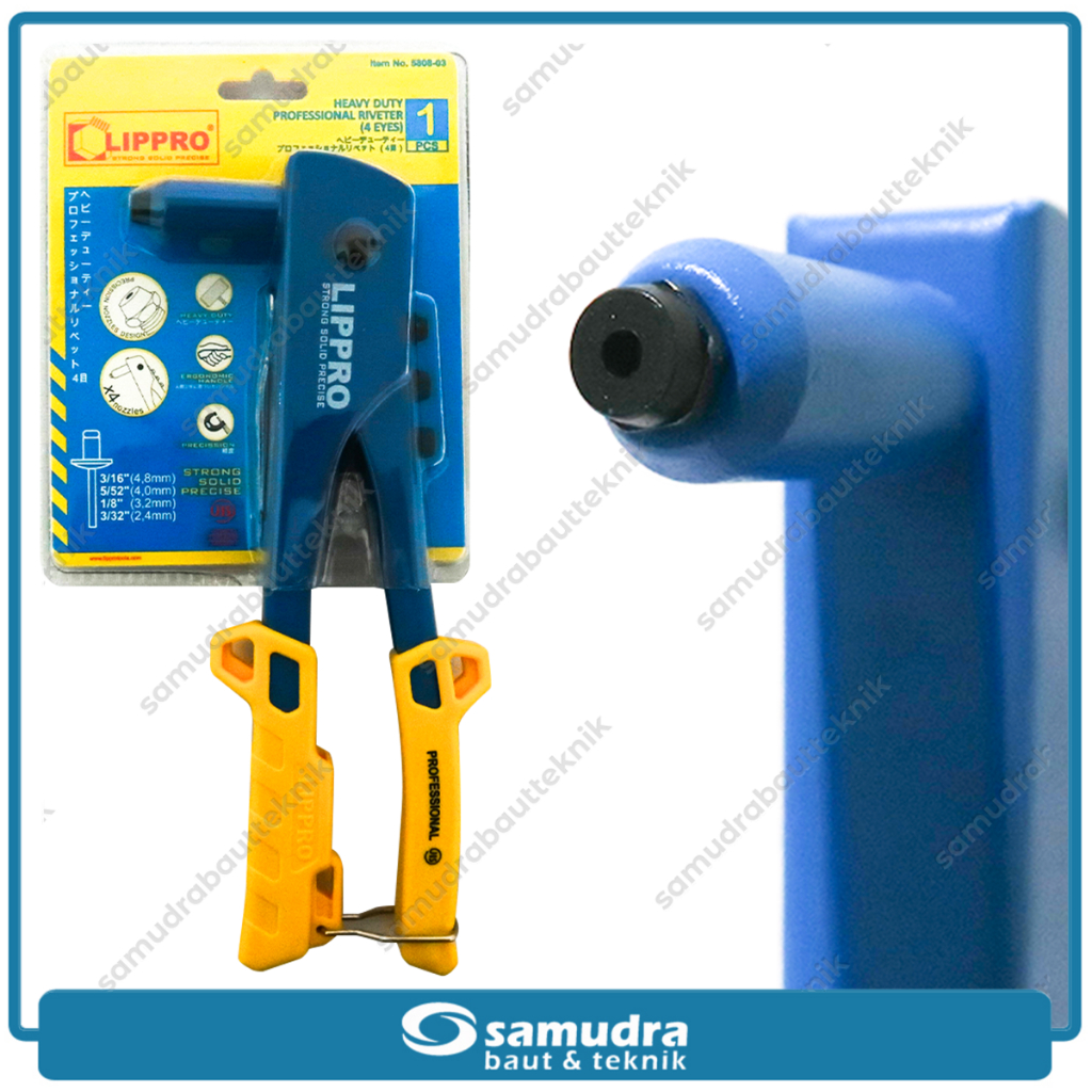Tang Rivet LIPPRO 5808-03 Hand Riveter Aluminium Tembakan Paku Ripet