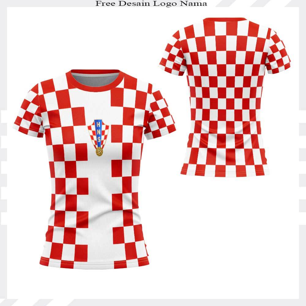JERSEY CONTINGENT CROATIA HOME UNISEX MERAH PUTIH KEREN ATASAN JERSEY RETRO - JERSEY FANTASY CROATIA