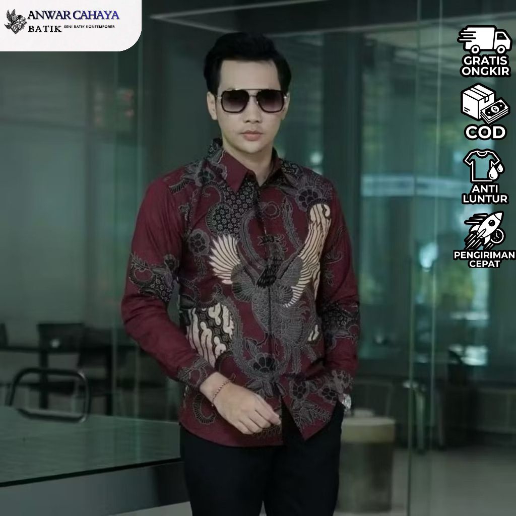 ANWAR CAHAYA BATIK – Kemeja Batik Pria Elegan Motif Arjuna Lengan Panjang Premium