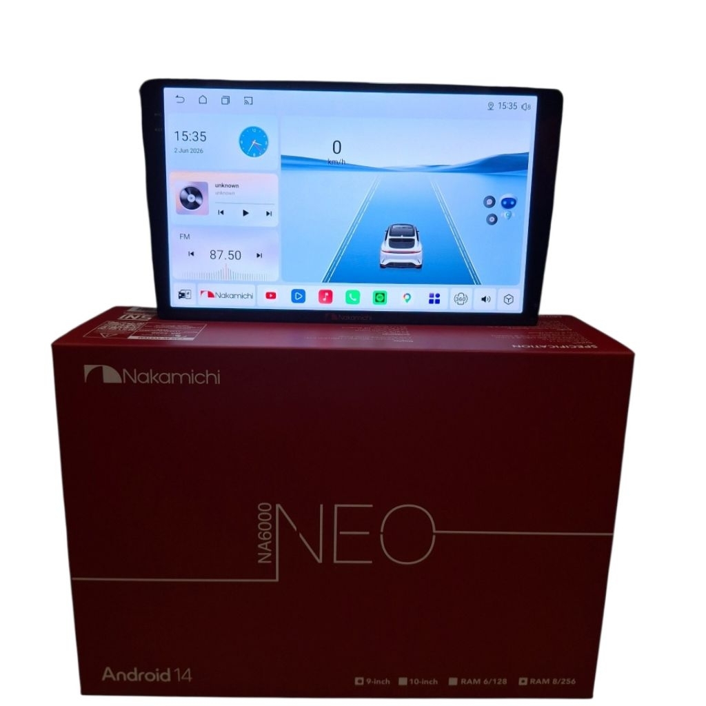 Head unit android 9 inch nakamichi neo na6000 ram 8+256 support N-SIM+support 360